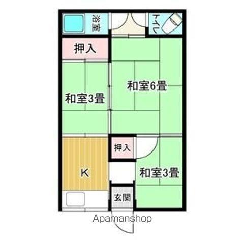 コーポ湊Ⅱ(3K/1階)の間取り写真