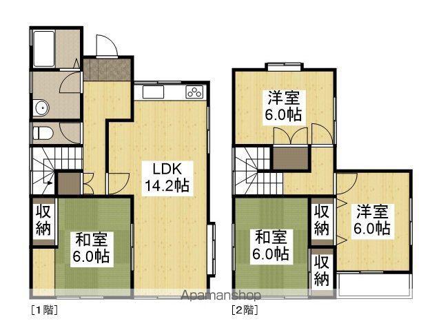 吉備線 備前一宮駅 徒歩15分 2階建 築33年(4LDK)の間取り写真