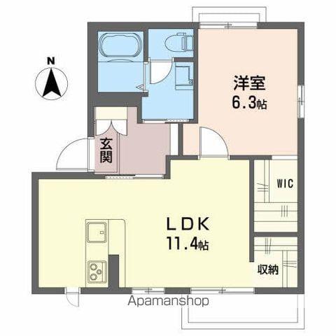 グランドソレイユB(1LDK/1階)の間取り写真