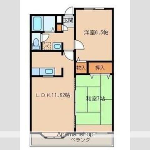 ウエスタンシティ2号棟(2LDK/3階)の間取り写真