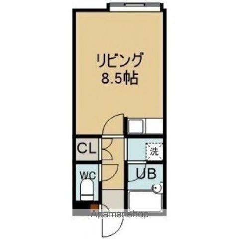 メゾンギンガ(ワンルーム/1階)の間取り写真