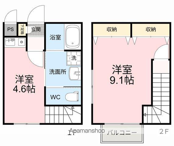 メゾンエスポワール長町(1DK/1階)の間取り写真
