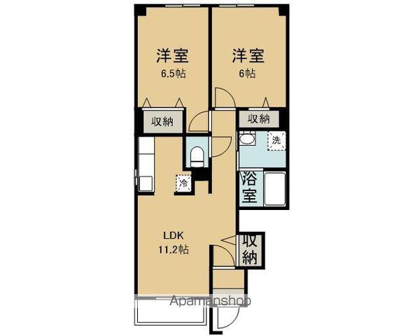 カルム・フリーデ(2LDK/1階)の間取り写真