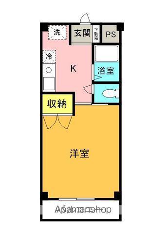 エクセルハイツ(1DK/3階)の間取り写真