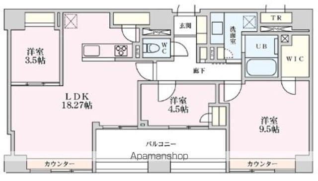 プライマル品川大井町(3LDK/8階)の間取り写真