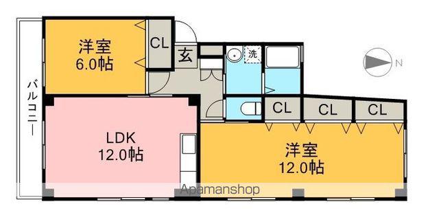 ヴィレッジ土佐(2LDK/1階)の間取り写真
