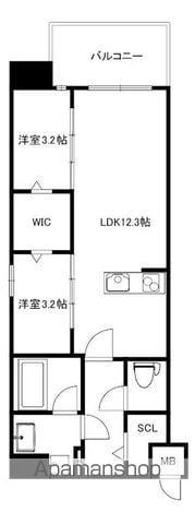 MODERN PALAZZO六本松NOBLESSE(2LDK/7階)の間取り写真