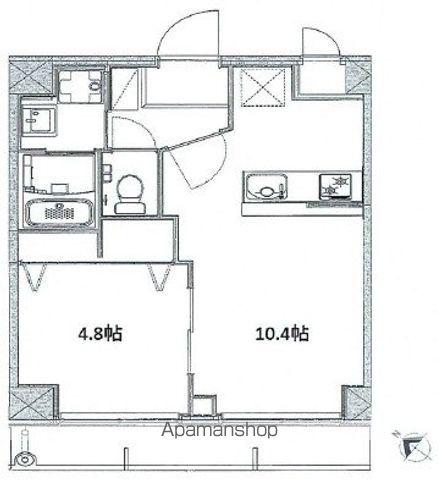 桜坂第3ハイツ(1LDK/4階)の間取り写真