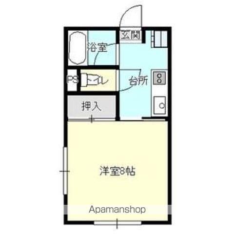 ラビハウス7(1K/2階)の間取り写真