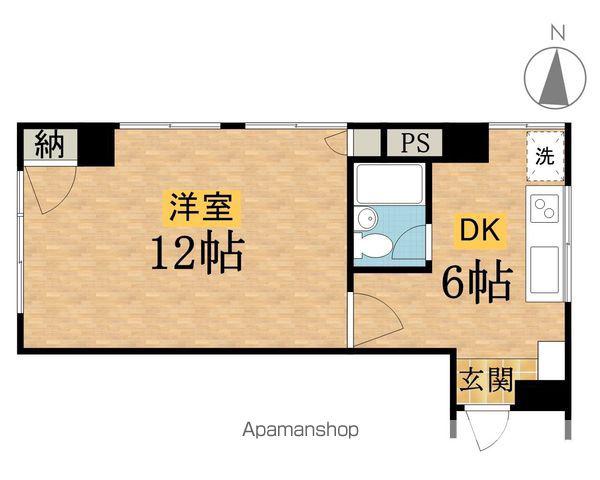 千代田マンション八王子(1DK/3階)の間取り写真
