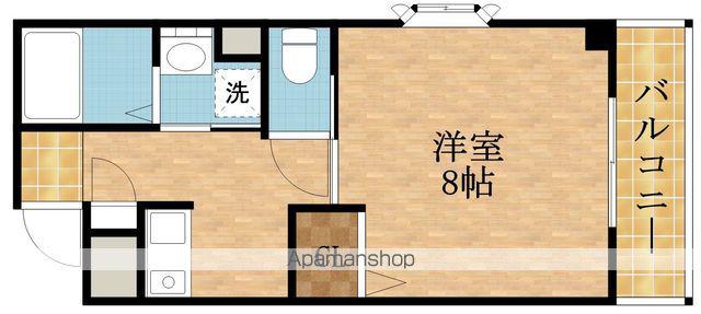 ベルシティ鶴見(1K/2階)の間取り写真