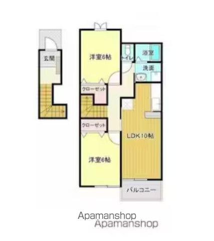 セトル・グリーン(2LDK/2階)の間取り写真