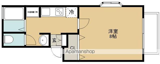 パストラーレ八乙女(1K/1階)の間取り写真