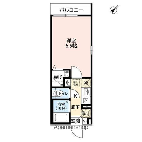 エクセラン北小金(1K/1階)の間取り写真