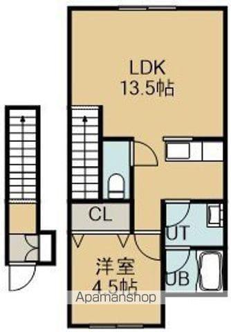 AIRIXⅡ(1LDK/2階)の間取り写真