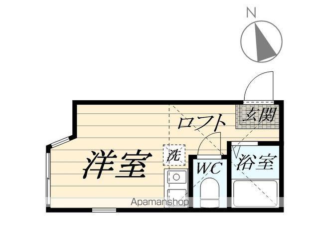 ユナイト芹ヶ谷アゾレス(ワンルーム/1階)の間取り写真