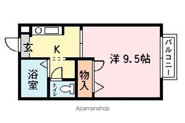 アルテール砂押(1K/2階)の間取り写真