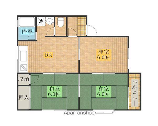 宇野ハイツ(3DK/1階)の間取り写真