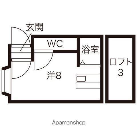 AMSスイート35-A(ワンルーム/2階)の間取り写真