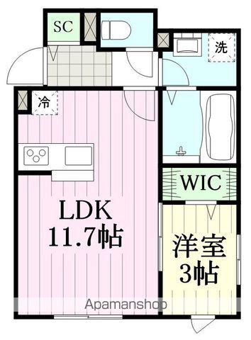 エスコンディーテ銀杏町(1LDK/1階)の間取り写真