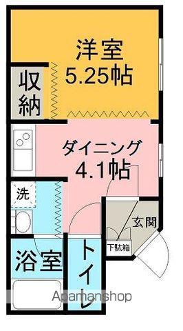 コーポパサージュⅢ(1K/1階)の間取り写真