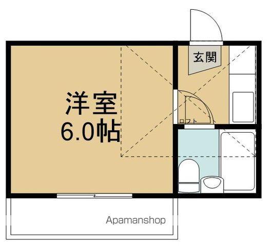 東武鉄道東上線 高坂駅 徒歩9分 2階建 築34年(1K/2階)の間取り写真