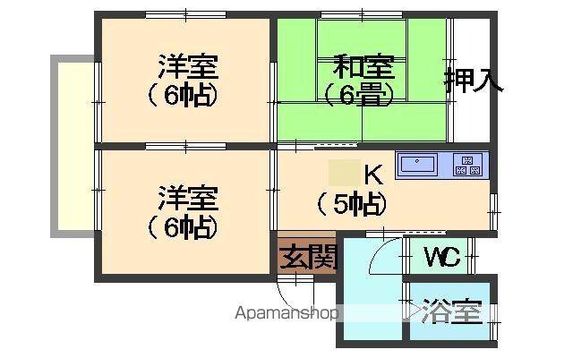 ライフエースⅢ(3K/1階)の間取り写真