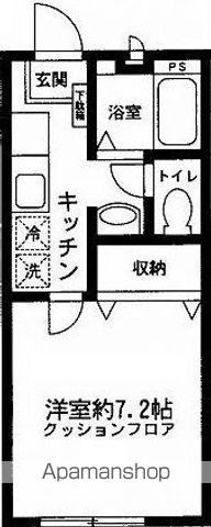 パークハイツB(1K/1階)の間取り写真