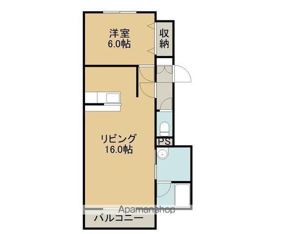 MARE CASA(1LDK/1階)の間取り写真