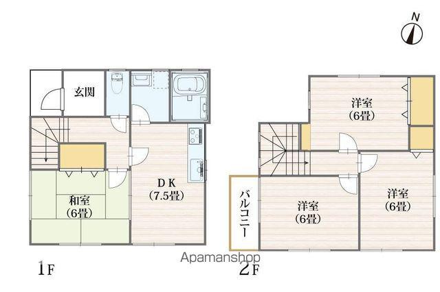 伊予鉄道横河原線 いよ立花駅 徒歩14分 2階建 築25年(4DK)の間取り写真