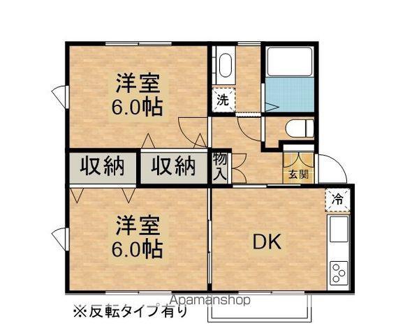 イーストフレンドA(2DK/1階)の間取り写真