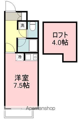 グレードハイツ長町(ワンルーム/4階)の間取り写真