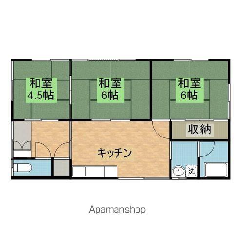 岩手県盛岡市 1階建 築35年(3K/1階)の間取り写真