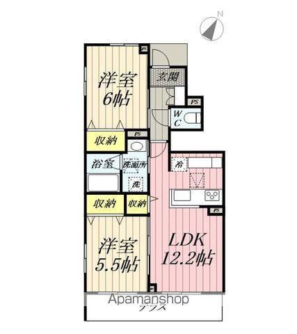 FOREST RAISE(2LDK/1階)の間取り写真