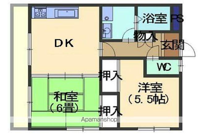 クレールレジダン(2DK/2階)の間取り写真