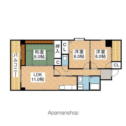 メゾン桜山(3LDK/10階)の間取り写真