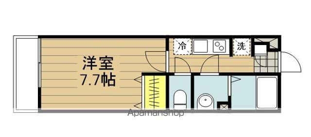 リブリ・武蔵浦和(1K/3階)の間取り写真