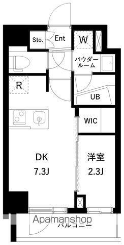 アジールコート桜上水(1DK/1階)の間取り写真