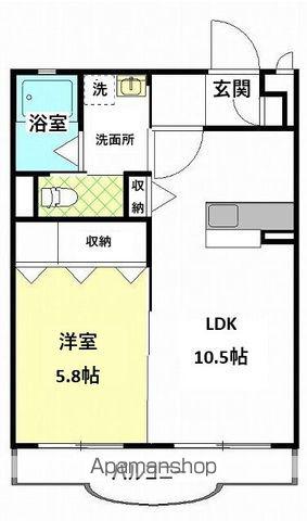 サイプレス・ポイント(1LDK/1階)の間取り写真