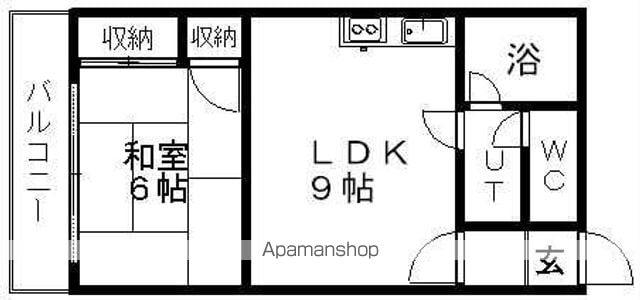 ロータスハイツ澄川(1LDK/1階)の間取り写真