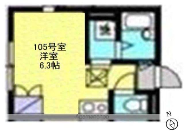 アートハウス白楽(ワンルーム/1階)の間取り写真