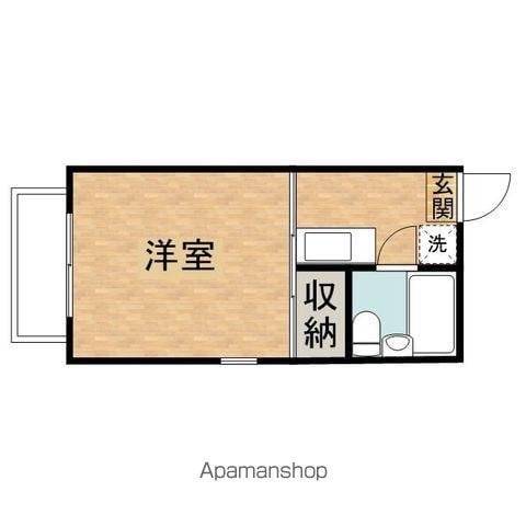 コーポK(1K/1階)の間取り写真