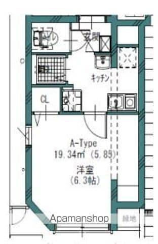 GREW KOENJI RESIDENCE(1K/3階)の間取り写真