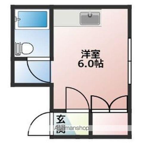 メゾン中田(ワンルーム/1階)の間取り写真