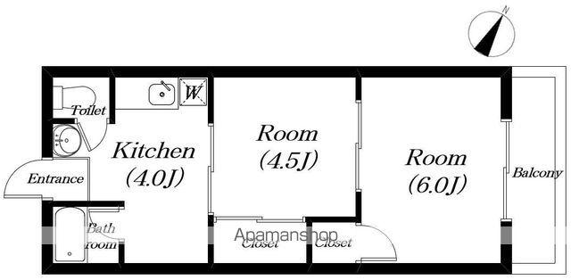 マンション加賀2号館(2K/1階)の間取り写真