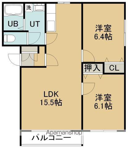 グランシャリオ(2LDK/2階)の間取り写真