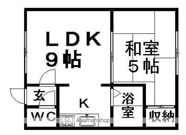 コロナードはごろも(1LDK/1階)の間取り写真