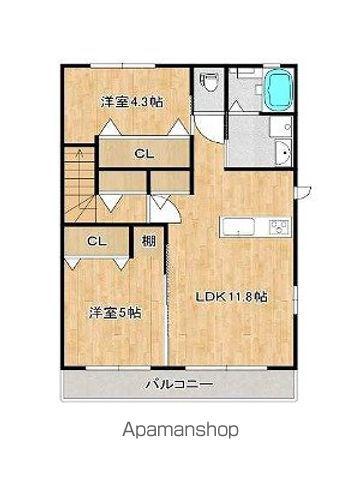 SHELL LEBEN八反田Ⅱ(2LDK/2階)の間取り写真
