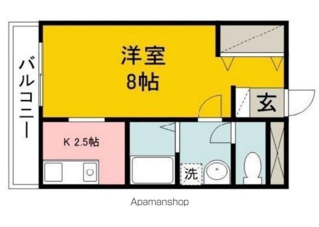 プレアール三番町(1K/2階)の間取り写真