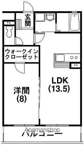 サンライズ布橋(1LDK/4階)の間取り写真